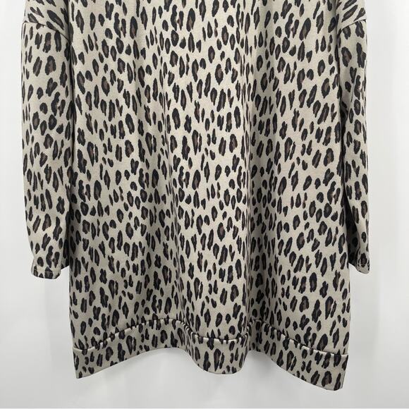 AMARYLLIS Cardigan Leopard Open With Pockets Animal Print Long Sleeve Size 1X - Picture 9 of 12